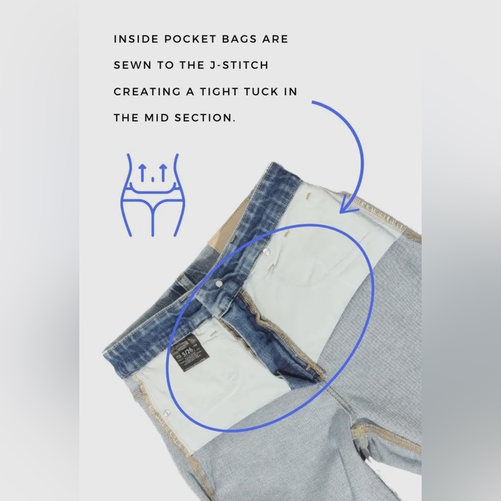 Artemis Vintage Tummy Control Palazzo Jeans Center Seam Wide Leg Light Wash NWT - Picture 3 of 9